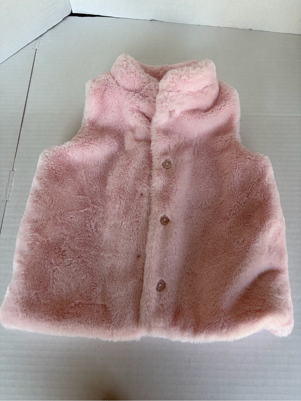 Epic Threads Pink Faux Fur Babydoll Vest Princess